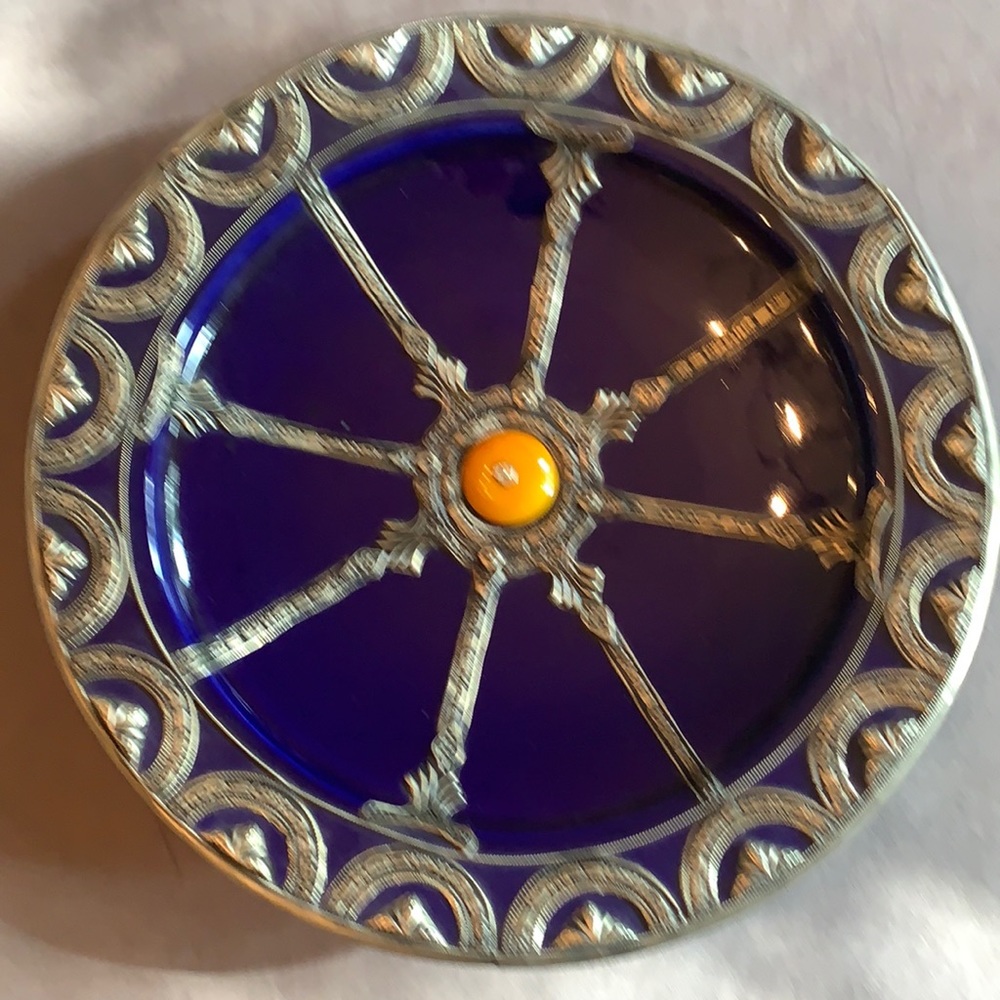 Cobalt blue Moroccan Plate